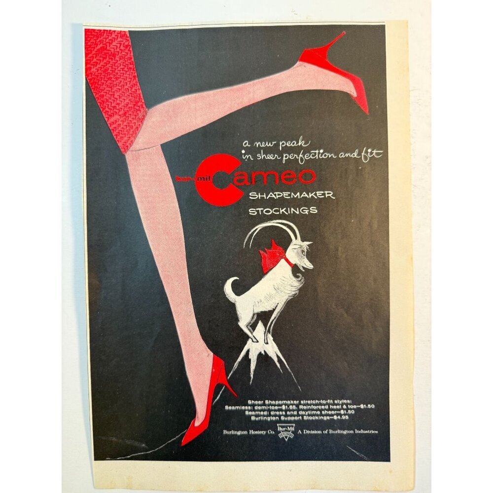 Vintage 1960 Cameo Shapemaker Stockings Pantyhose Advertisement Print Ad